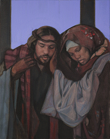 Station 4 - Jesus Meets His Mother© by Janet McKenzie